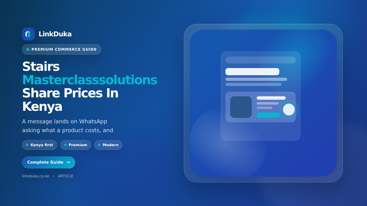Stairs Masterclasssolutions Share Prices In Kenya